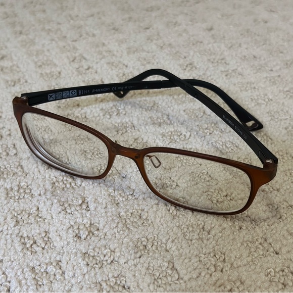 Accessories - Bendable Bliss Beta Memory Brown Black Glass Frames